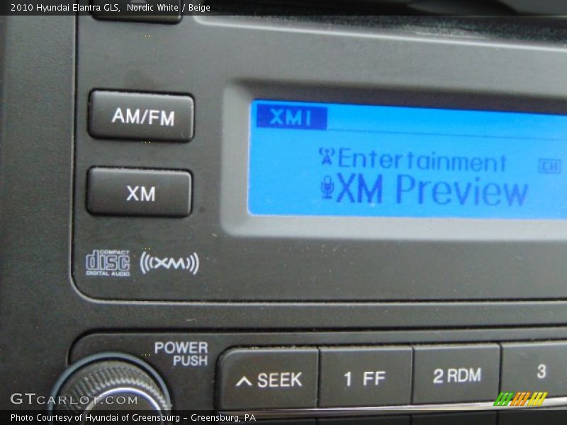 Nordic White / Beige 2010 Hyundai Elantra GLS