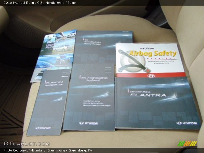 Nordic White / Beige 2010 Hyundai Elantra GLS