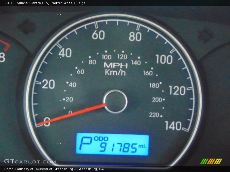 Nordic White / Beige 2010 Hyundai Elantra GLS