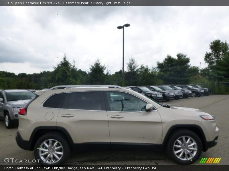Cashmere Pearl / Black/Light Frost Beige 2015 Jeep Cherokee Limited 4x4
