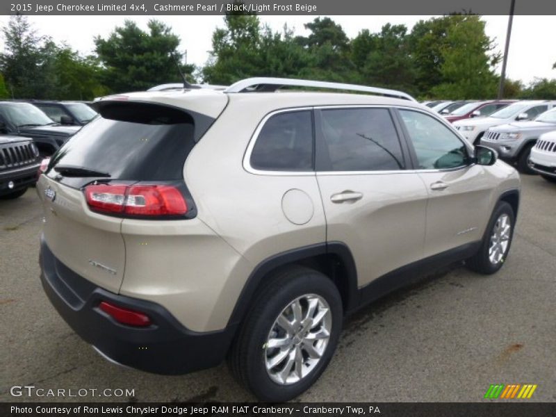 Cashmere Pearl / Black/Light Frost Beige 2015 Jeep Cherokee Limited 4x4