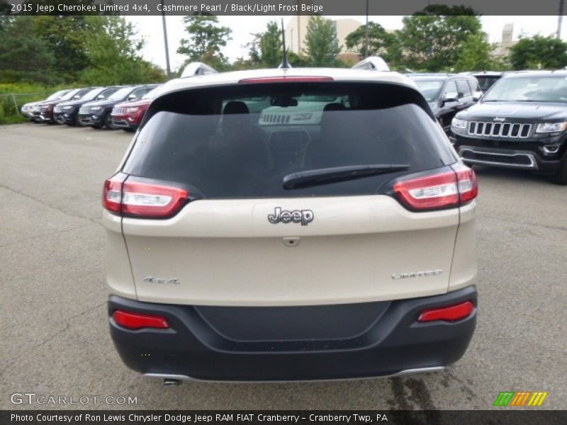 Cashmere Pearl / Black/Light Frost Beige 2015 Jeep Cherokee Limited 4x4