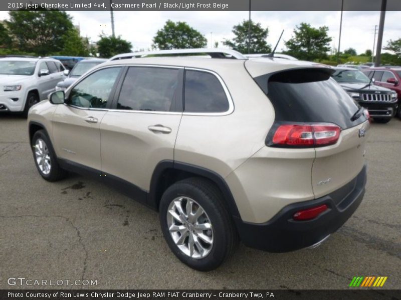 Cashmere Pearl / Black/Light Frost Beige 2015 Jeep Cherokee Limited 4x4