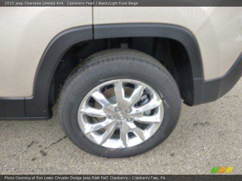 Cashmere Pearl / Black/Light Frost Beige 2015 Jeep Cherokee Limited 4x4