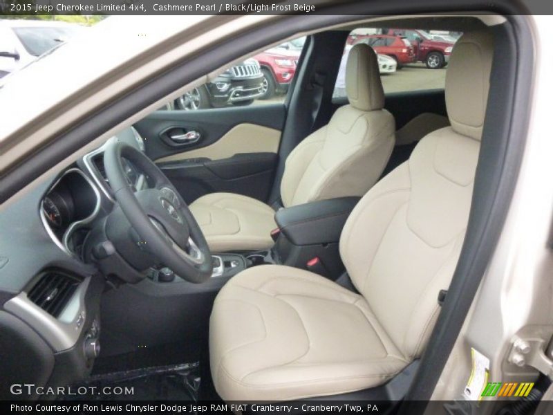 Cashmere Pearl / Black/Light Frost Beige 2015 Jeep Cherokee Limited 4x4