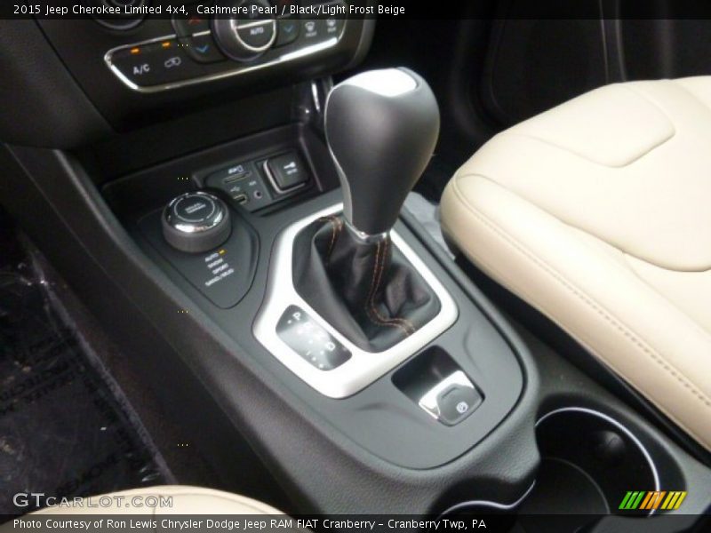 Cashmere Pearl / Black/Light Frost Beige 2015 Jeep Cherokee Limited 4x4