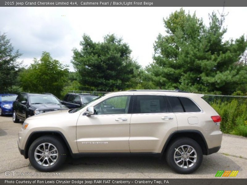 Cashmere Pearl / Black/Light Frost Beige 2015 Jeep Grand Cherokee Limited 4x4