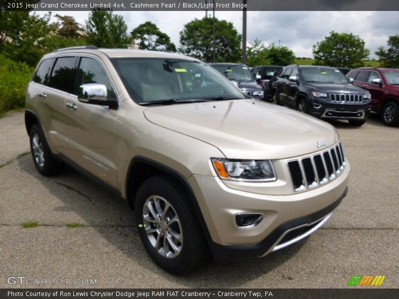 Cashmere Pearl / Black/Light Frost Beige 2015 Jeep Grand Cherokee Limited 4x4