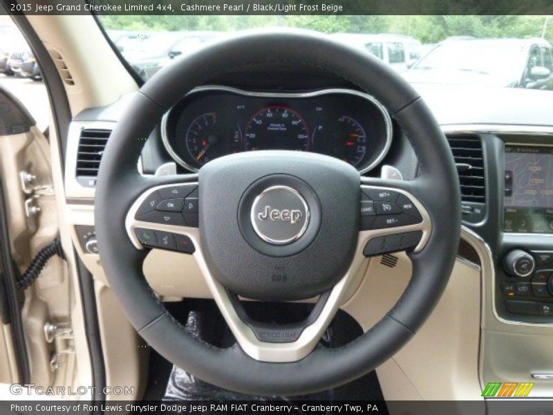 Cashmere Pearl / Black/Light Frost Beige 2015 Jeep Grand Cherokee Limited 4x4
