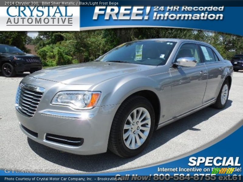 Billet Silver Metallic / Black/Light Frost Beige 2014 Chrysler 300