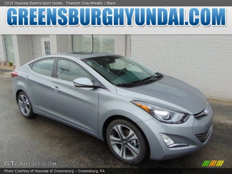 Titanium Gray Metallic / Black 2015 Hyundai Elantra Sport Sedan