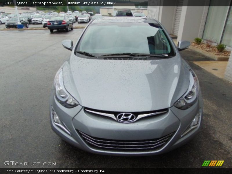 Titanium Gray Metallic / Black 2015 Hyundai Elantra Sport Sedan