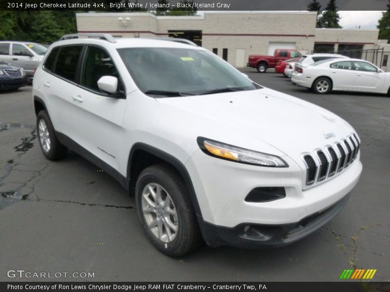 Bright White / Iceland - Black/Iceland Gray 2014 Jeep Cherokee Latitude 4x4