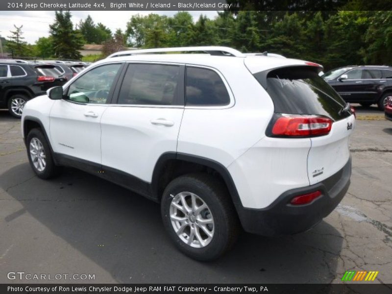 Bright White / Iceland - Black/Iceland Gray 2014 Jeep Cherokee Latitude 4x4