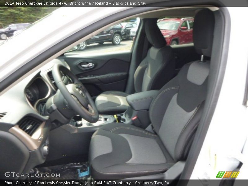 Bright White / Iceland - Black/Iceland Gray 2014 Jeep Cherokee Latitude 4x4