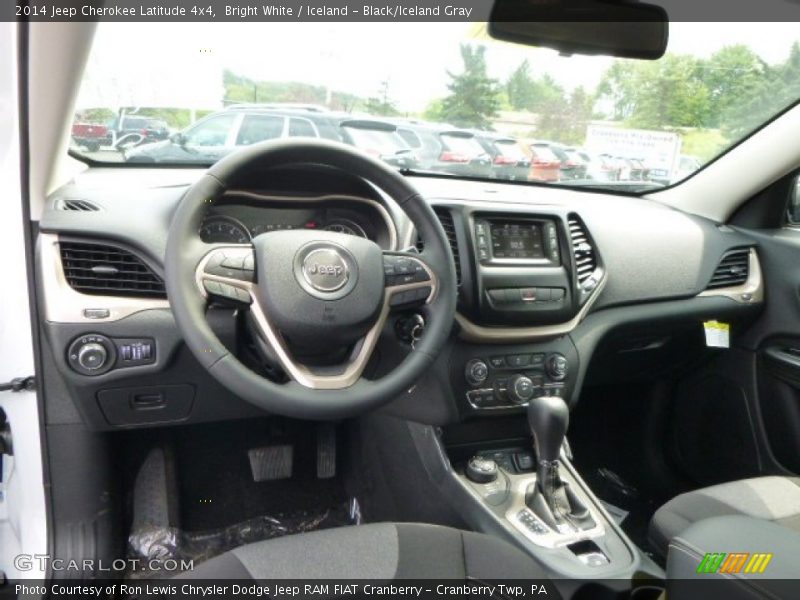 Bright White / Iceland - Black/Iceland Gray 2014 Jeep Cherokee Latitude 4x4