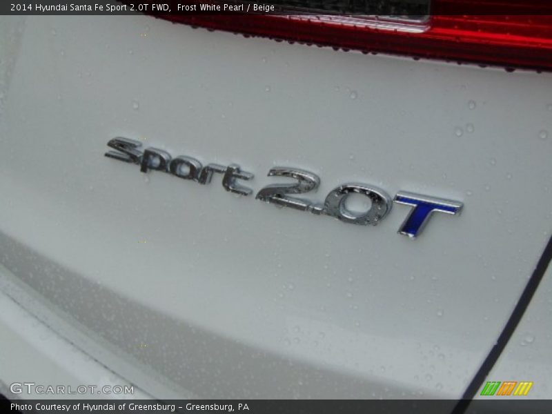 Frost White Pearl / Beige 2014 Hyundai Santa Fe Sport 2.0T FWD