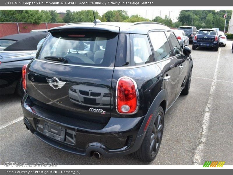 Absolute Black / Gravity Polar Beige Leather 2011 Mini Cooper S Countryman All4 AWD