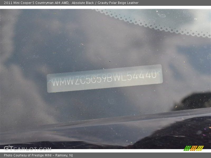 Absolute Black / Gravity Polar Beige Leather 2011 Mini Cooper S Countryman All4 AWD