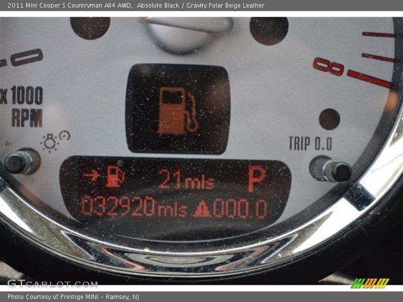 Absolute Black / Gravity Polar Beige Leather 2011 Mini Cooper S Countryman All4 AWD