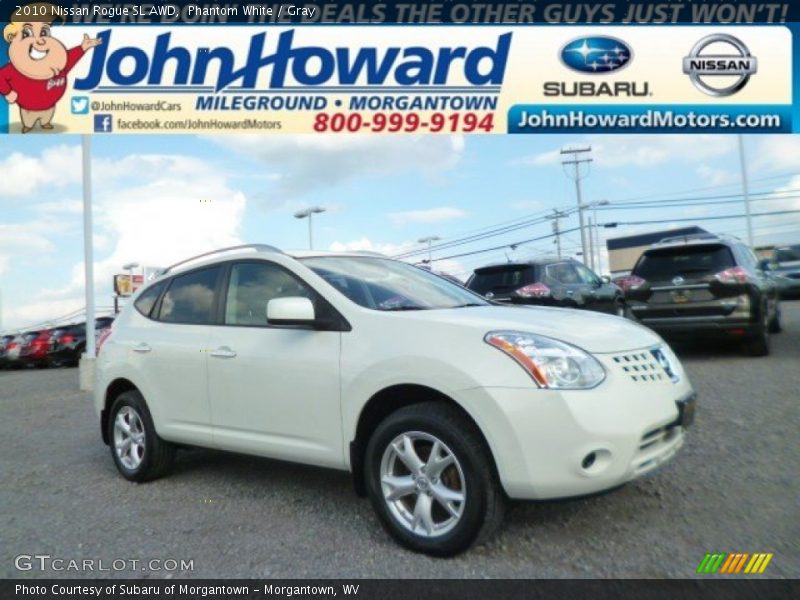 Phantom White / Gray 2010 Nissan Rogue SL AWD