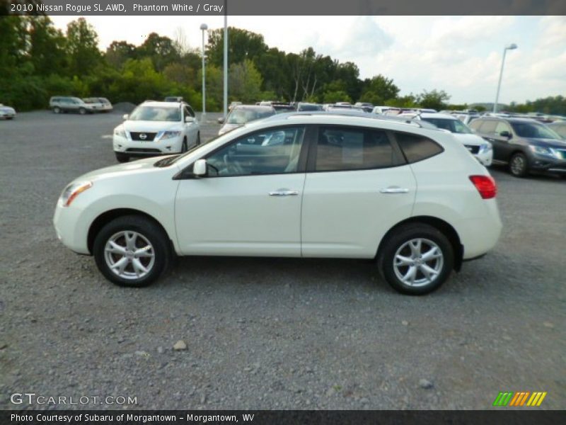Phantom White / Gray 2010 Nissan Rogue SL AWD