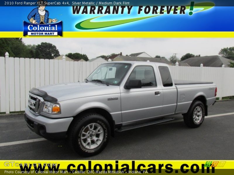 Silver Metallic / Medium Dark Flint 2010 Ford Ranger XLT SuperCab 4x4