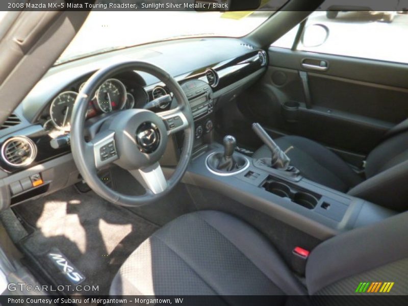 Sunlight Silver Metallic / Black 2008 Mazda MX-5 Miata Touring Roadster