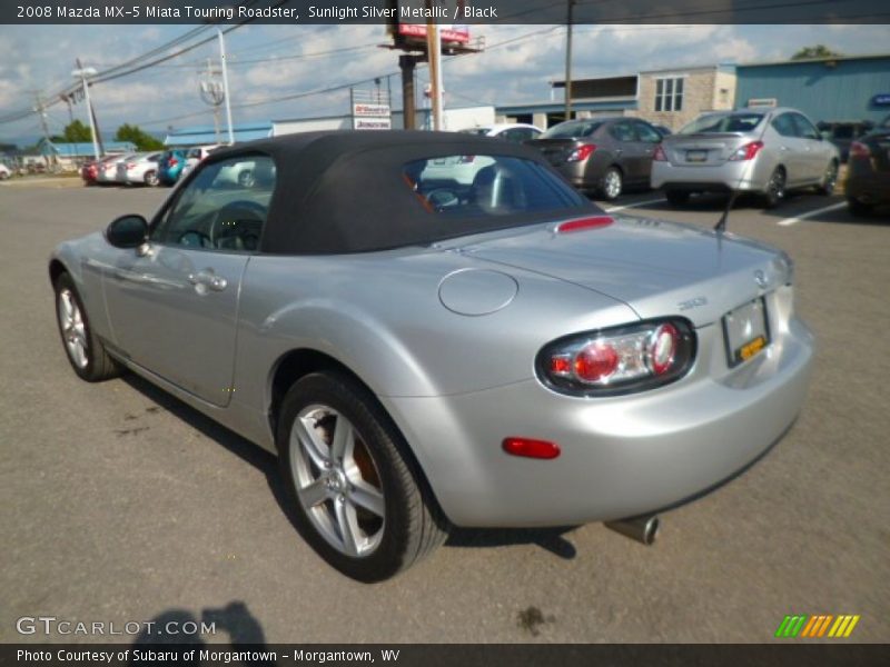 Sunlight Silver Metallic / Black 2008 Mazda MX-5 Miata Touring Roadster