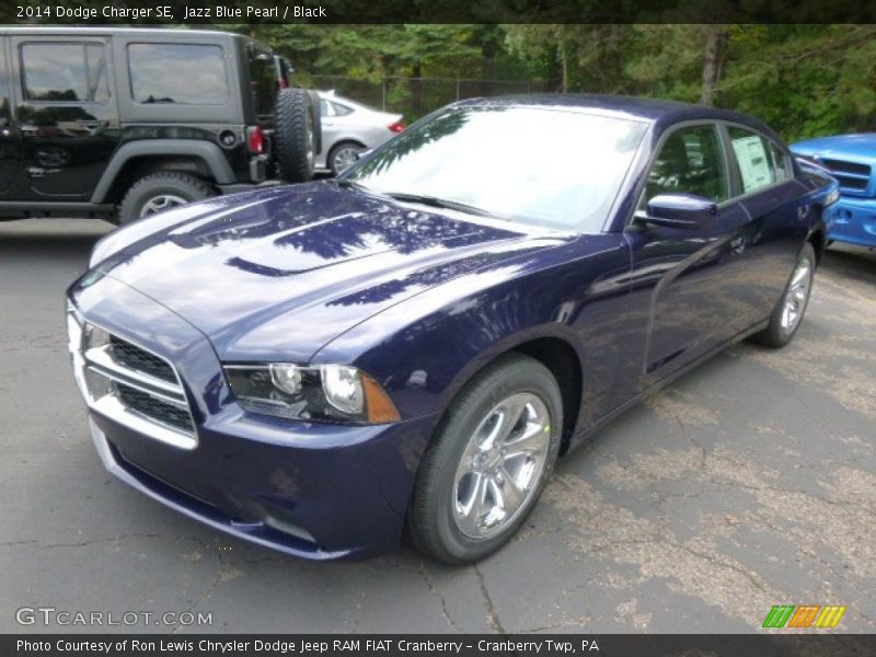Jazz Blue Pearl / Black 2014 Dodge Charger SE