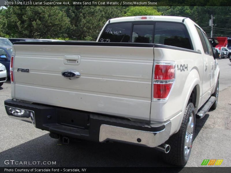 White Sand Tri Coat Metallic / Stone/Medium Stone 2009 Ford F150 Lariat SuperCrew 4x4