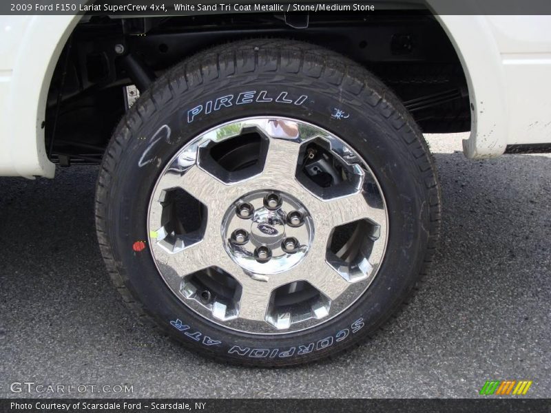 White Sand Tri Coat Metallic / Stone/Medium Stone 2009 Ford F150 Lariat SuperCrew 4x4