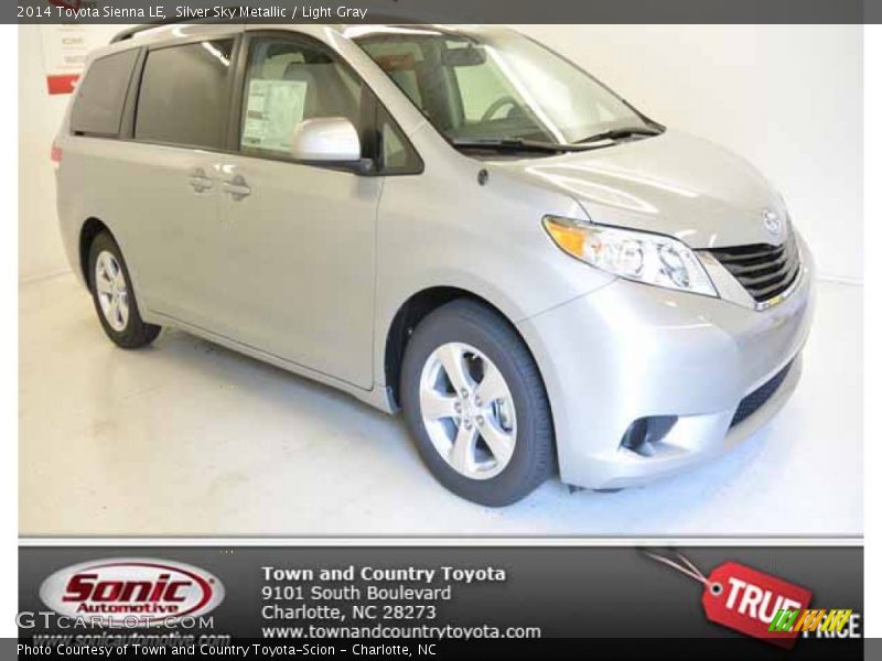 Silver Sky Metallic / Light Gray 2014 Toyota Sienna LE