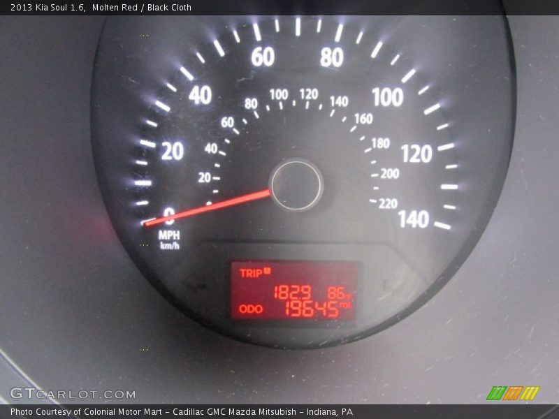 Molten Red / Black Cloth 2013 Kia Soul 1.6