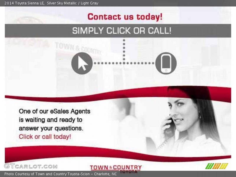 Silver Sky Metallic / Light Gray 2014 Toyota Sienna LE