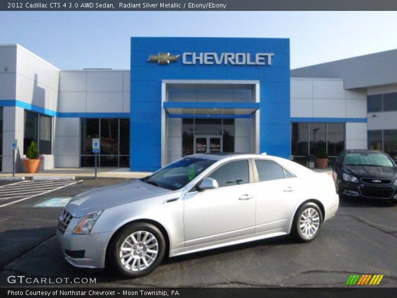 Radiant Silver Metallic / Ebony/Ebony 2012 Cadillac CTS 4 3.0 AWD Sedan