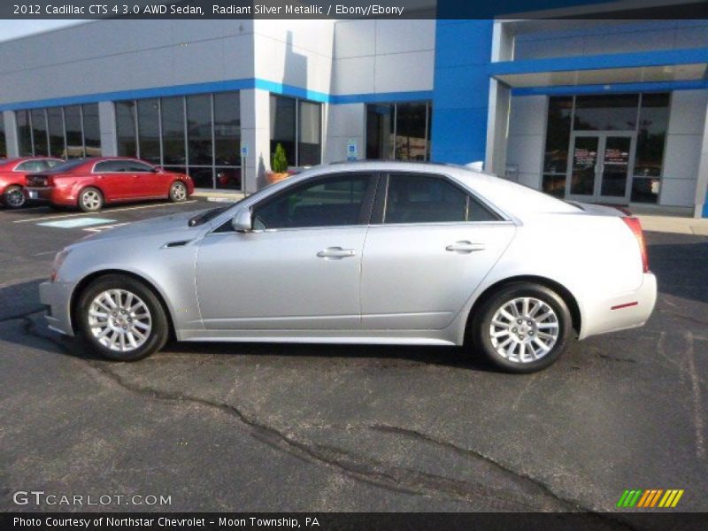 Radiant Silver Metallic / Ebony/Ebony 2012 Cadillac CTS 4 3.0 AWD Sedan