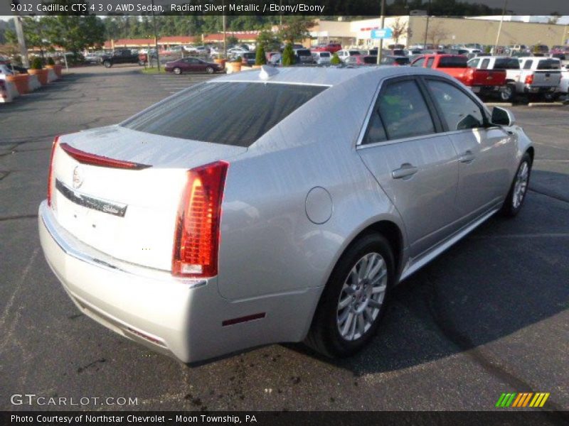 Radiant Silver Metallic / Ebony/Ebony 2012 Cadillac CTS 4 3.0 AWD Sedan