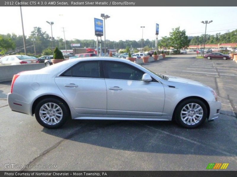 Radiant Silver Metallic / Ebony/Ebony 2012 Cadillac CTS 4 3.0 AWD Sedan