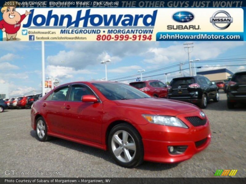 Barcelona Red Metallic / Dark Charcoal 2011 Toyota Camry SE