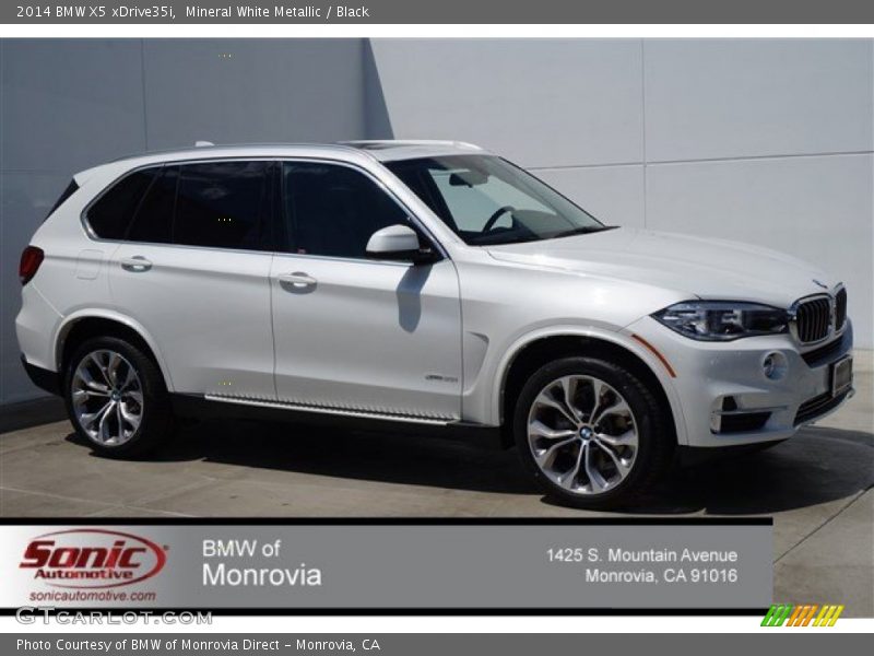Mineral White Metallic / Black 2014 BMW X5 xDrive35i