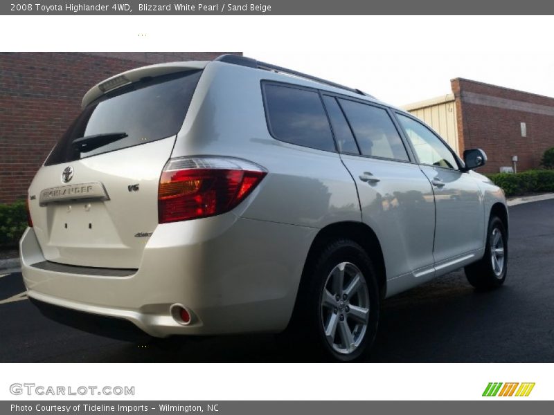 Blizzard White Pearl / Sand Beige 2008 Toyota Highlander 4WD