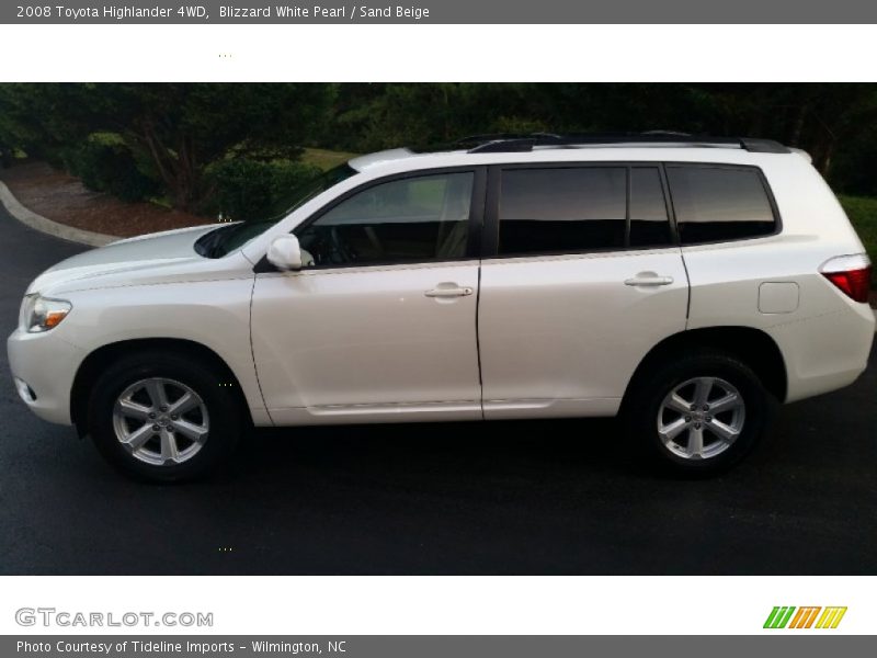 Blizzard White Pearl / Sand Beige 2008 Toyota Highlander 4WD