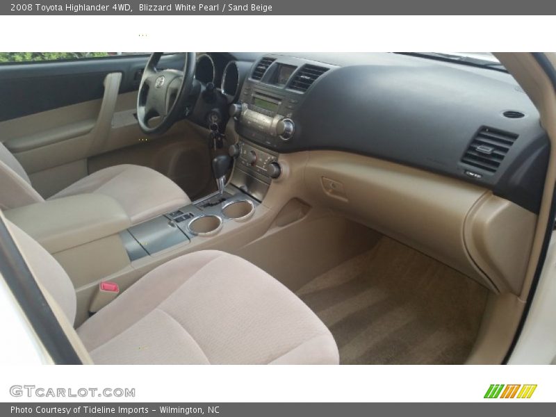 Blizzard White Pearl / Sand Beige 2008 Toyota Highlander 4WD