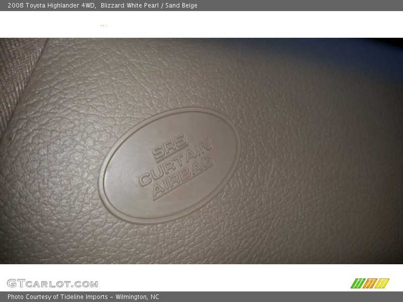 Blizzard White Pearl / Sand Beige 2008 Toyota Highlander 4WD
