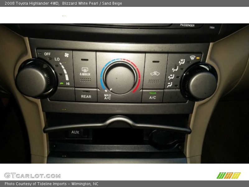 Blizzard White Pearl / Sand Beige 2008 Toyota Highlander 4WD