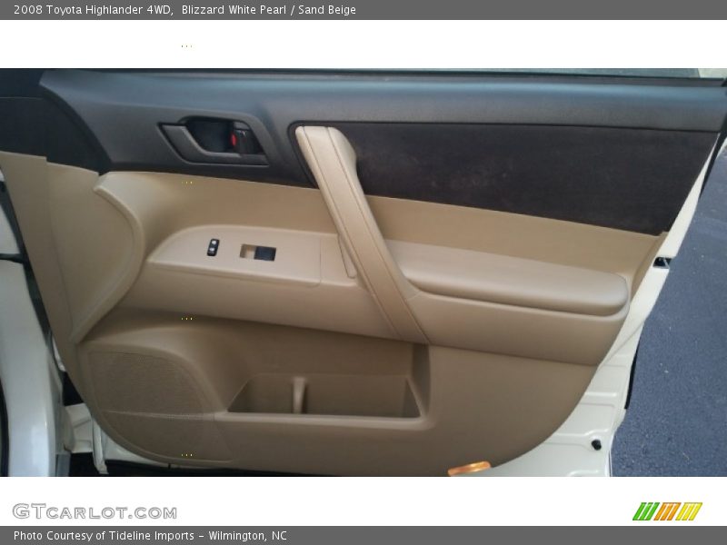 Blizzard White Pearl / Sand Beige 2008 Toyota Highlander 4WD