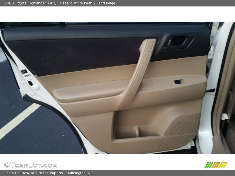 Blizzard White Pearl / Sand Beige 2008 Toyota Highlander 4WD
