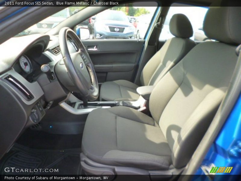 Blue Flame Metallic / Charcoal Black 2011 Ford Focus SES Sedan