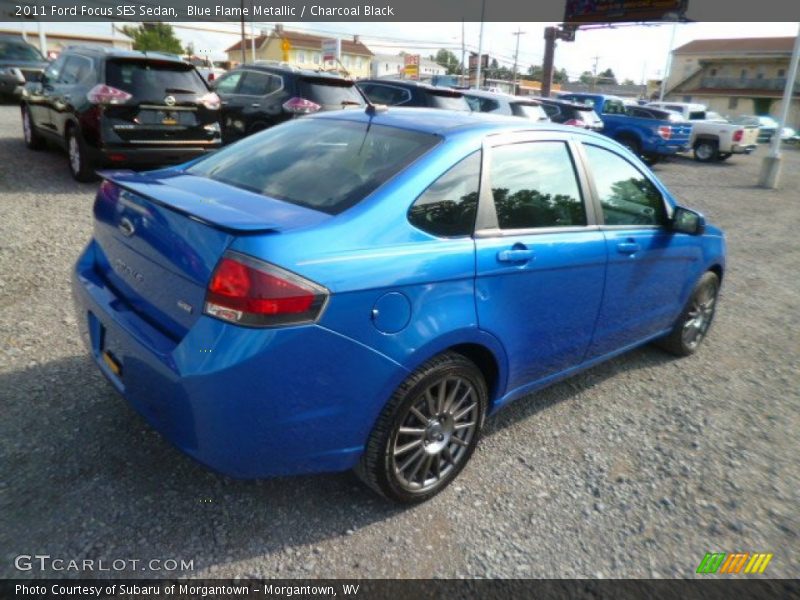 Blue Flame Metallic / Charcoal Black 2011 Ford Focus SES Sedan